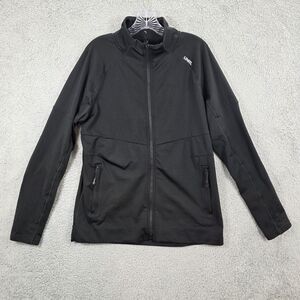 UNRL Hoodie Men's Black Full Zip Stretch Jacket Sweatshirt Athletic Size M